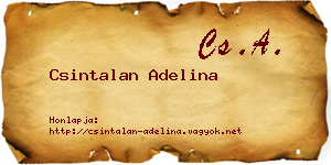 Csintalan Adelina névjegykártya